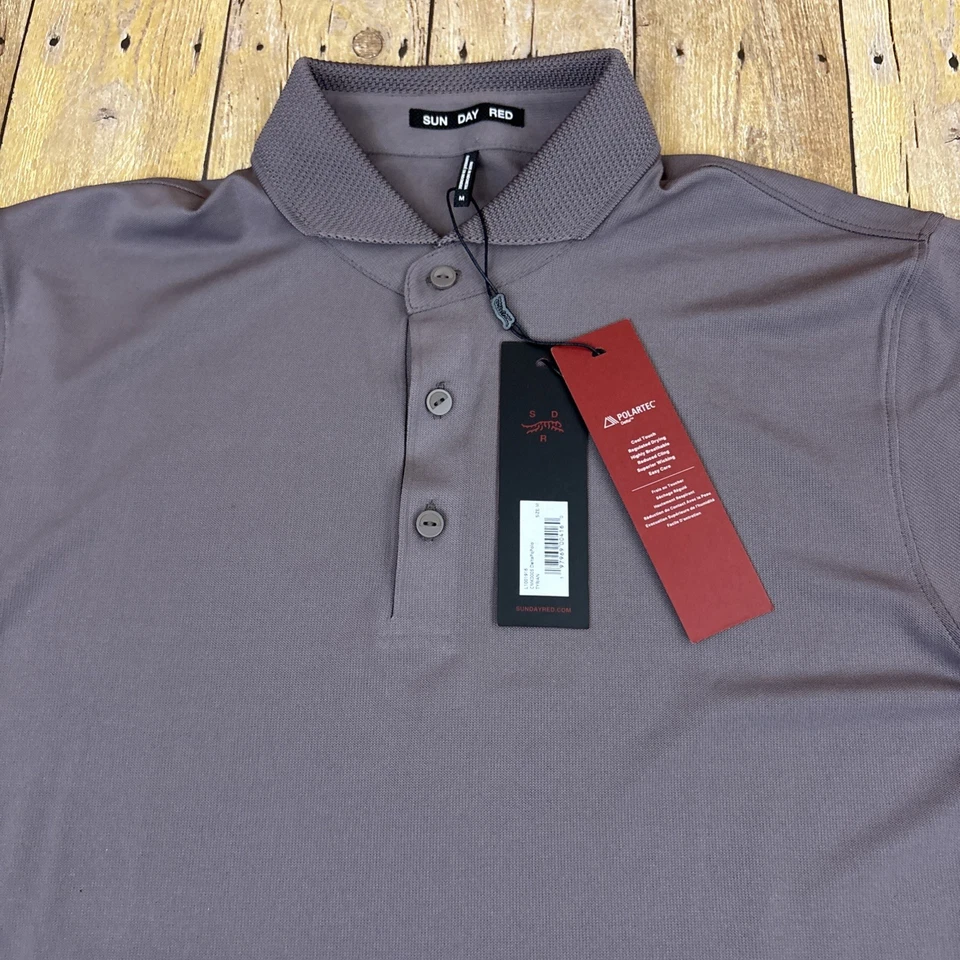 Sunday Red Polo Shirt Mens Medium Tiger Woods Medium NEW NWT - Image 4 of 4