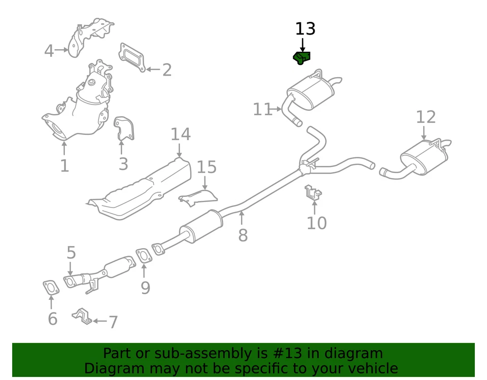 Genuine Nissan 2019-2025 Nissan Altima - Rear Muffler Rubber Mount 20651-6CA0A - Image 2 of 2
