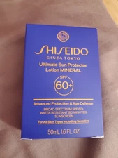 Shiseido Ultimate Sun Protector Lotion SPF 60+ Sunscreen 1.6oz / 50ml New in BOX