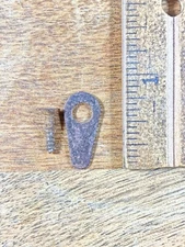 Antique Waterbury Black Mantle Clock Back Door Latch            (KD717)