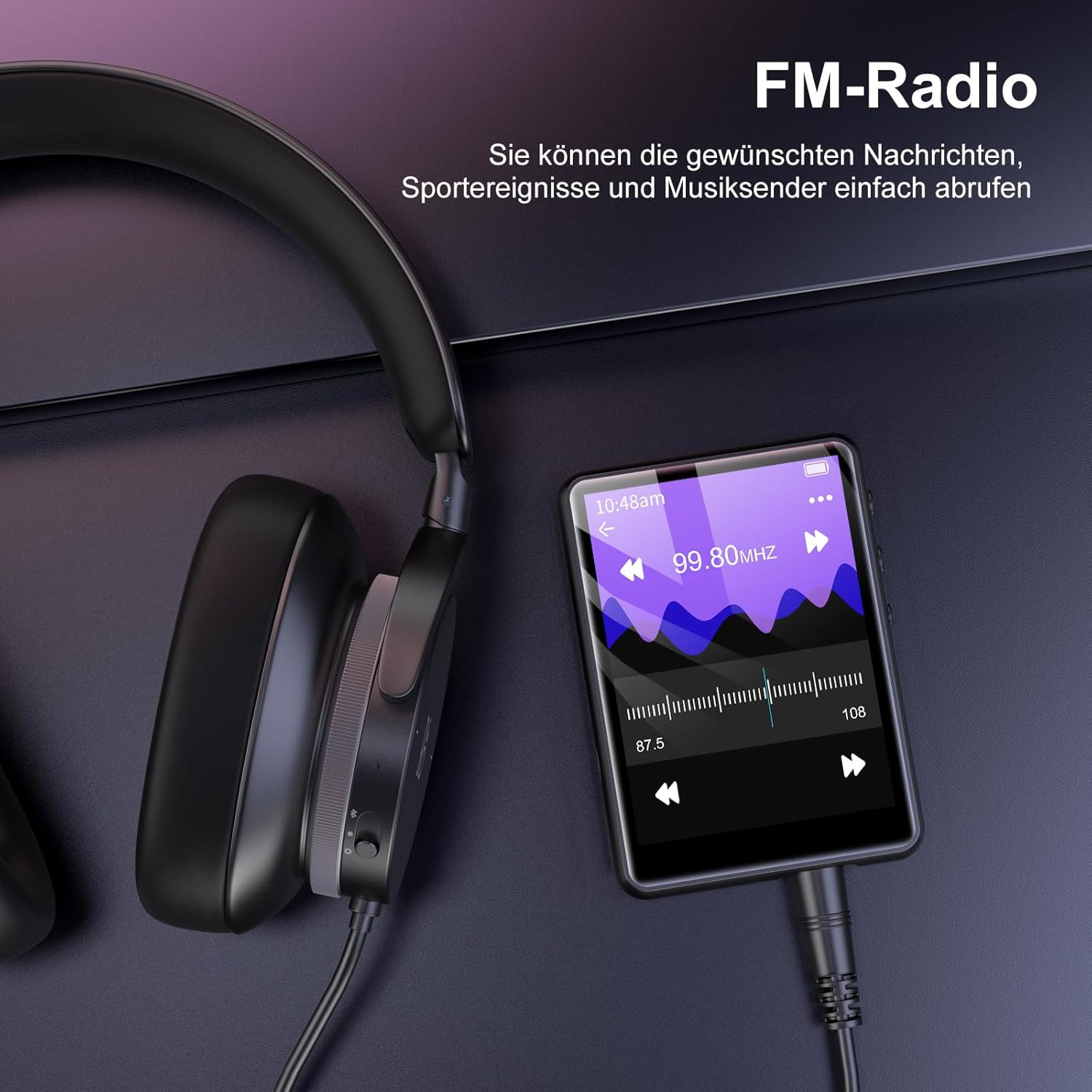 Lettore MP3 64GB Bluetooth 5.3: Musica HiFi Senza Fili per lo Sport - 4