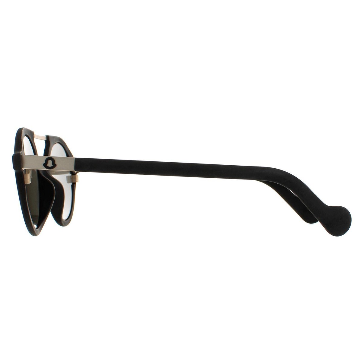 Moncler Sunglasses ML0083 02C Rubber Black Silver Mirror | eBay