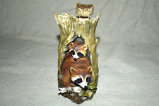Vintage SKI COUNTRY Mini Whiskey Decanter Raccoon  Limited Edition 1981 Empty