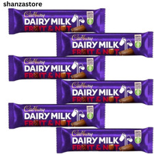 Image of Cadbury Dairy Milk Fruit & Nut Chocolate Bar 49g ( Pack Of 6) | UK Free Dispatch