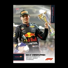 Max Verstappen World Champion Red Bull 2021 Topps Now Formula 1 F1 Card #80