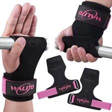 WALITO Weight Lifting Wrist Strap - Double Layer Leather Weightlifting Lifting G