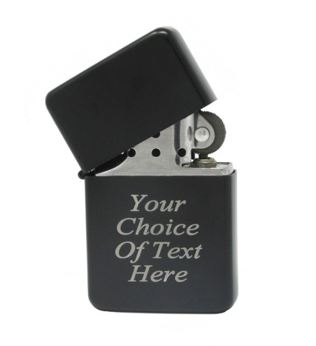 Engraved Personalised Black Star Lighter Ideal Birthday Present + Box + Choc - Picture 2 of 5