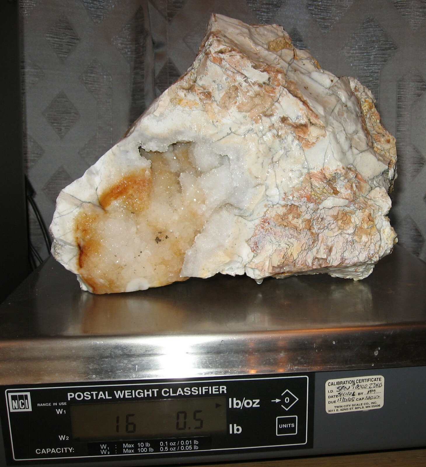 Rare Keswick Agate, Iowa Rough Rock 16 lbs w Sparkling Crystal, Size