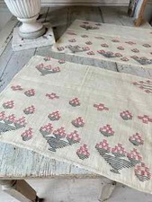 19x14 2 Woven Turkish linen napkin embroidered towel table runner embroidery an