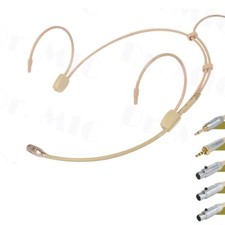3.5mm Double Earhook Headset Mic Headworn Microphone For Wireless New