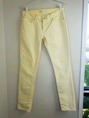 pale yellow skinny jeans
