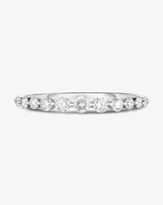 D-E/VS 0,30 ct abgestufter natürlicher runder Diamant Damen Ehering in 14 K Gold