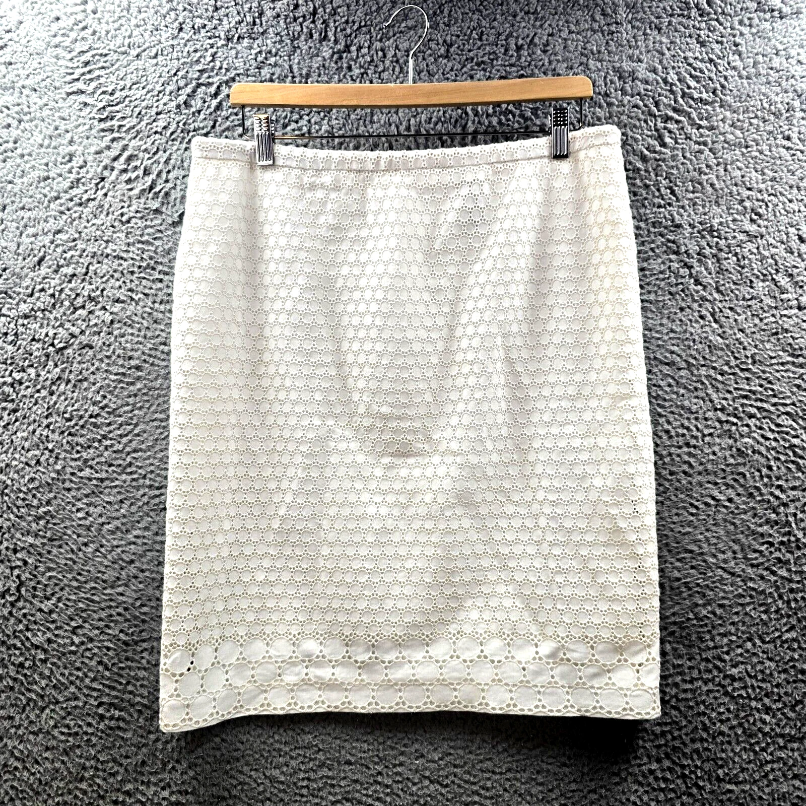 Marc Cain Womens Pencil Skirt Size 16 White Lace