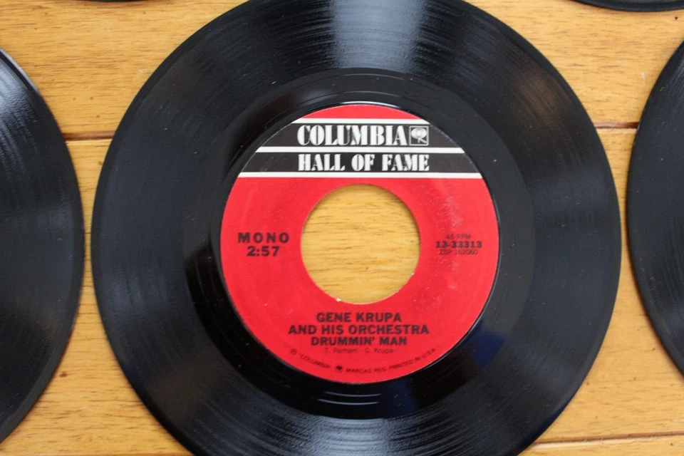 GENE KRUPA STAR BURST / DRUMMIN MAN 45RPM 7" JUKEBOX RECORD LOT OF 5 + STRIP Foto 2 de 4