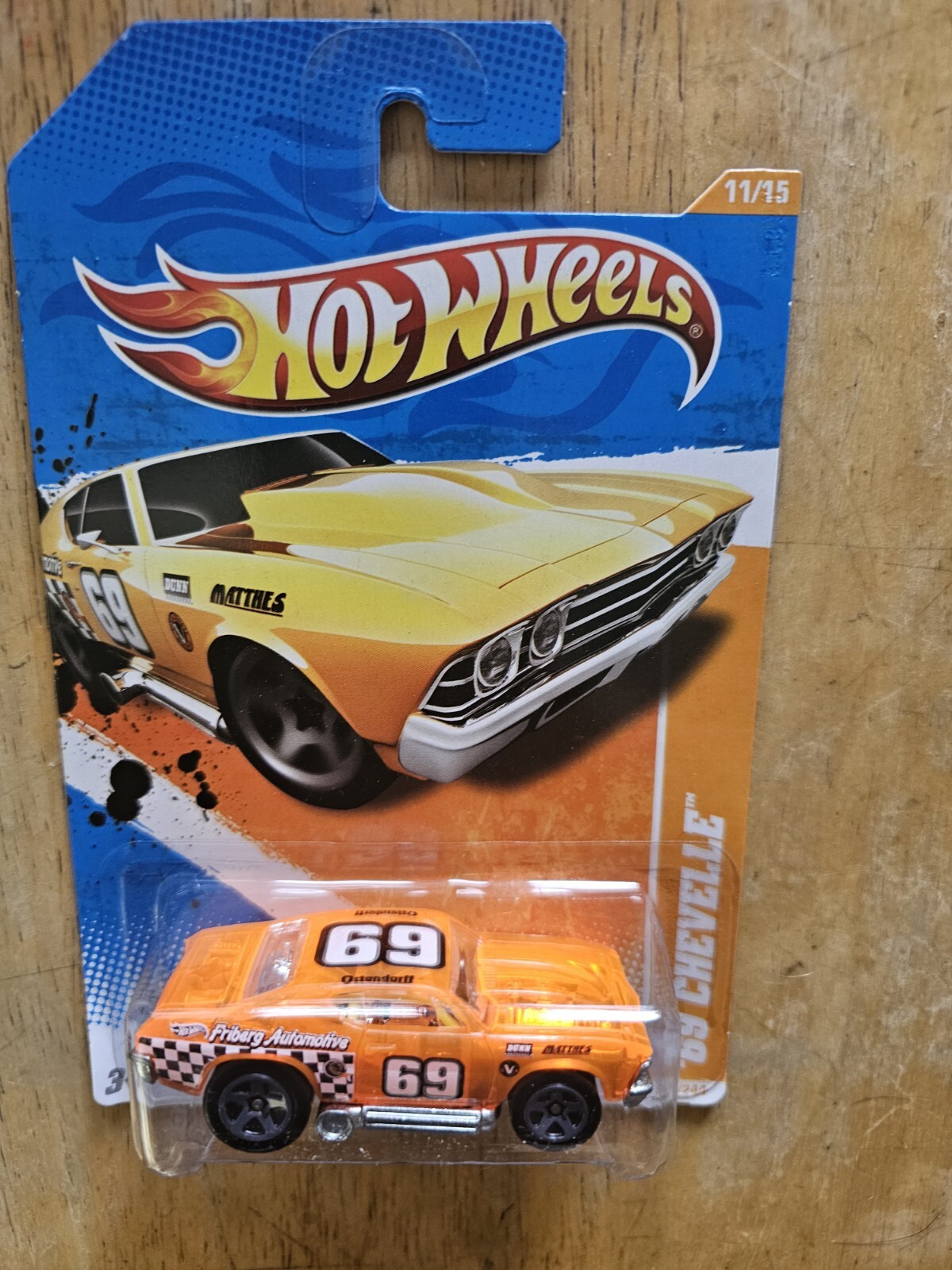 Hot Wheels '69 Chevelle, Orange; 2011 Track Stars Series 11/15