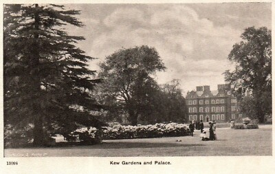 #ad Kew Gardens and Palace London Postcard Tranquil Garden Scene $2.32