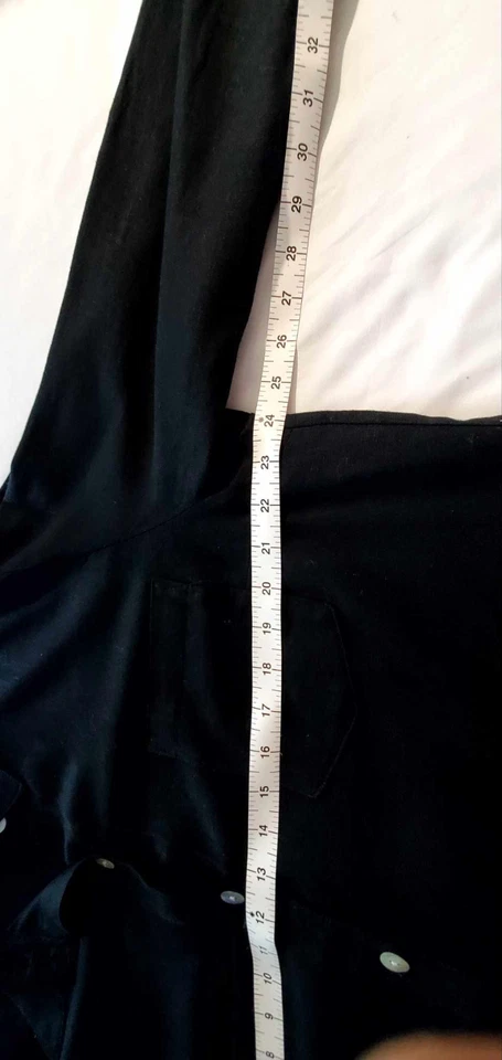 Женские 16 R & K оригиналы черный льняной перламутр на пуговицах весна лето - Изображение 4 из 4