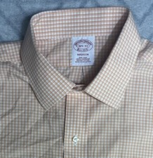 Brooks Brothers Madison Shirt Sz Large 16 1/2 33 Mens Peach 100 Supima Cotton