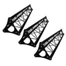 Three ProX T-LS35CT 5FT 57" Triangle Bolted Truss Sections Black w/ Connector...