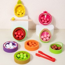 Wooden children's fruit counting color classification puzzle early education toy