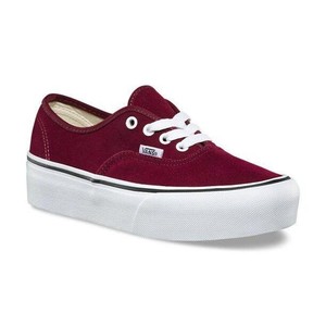vans authentic platform red