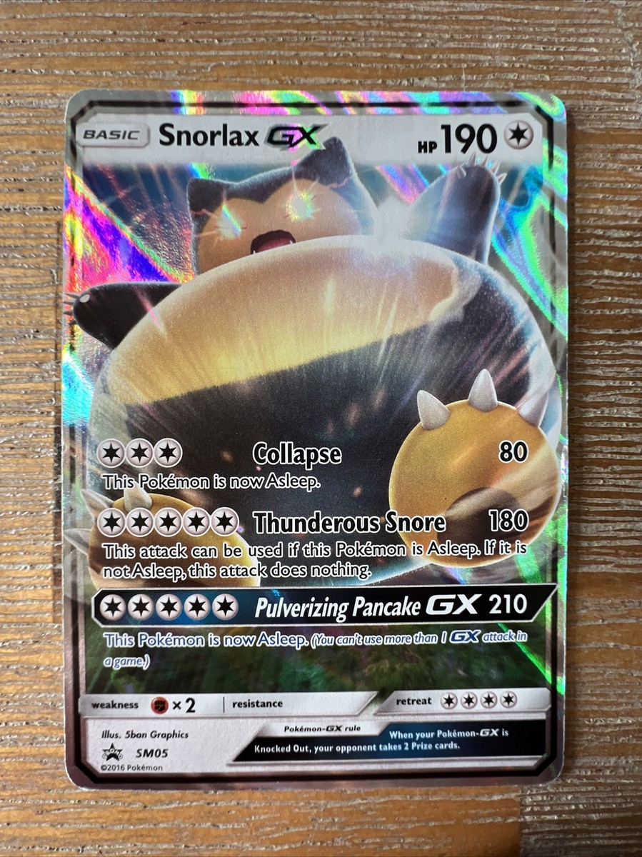Pokémon TCG Snorlax-GX SM Black Star Promos SM05 Promo HOLO | eBay