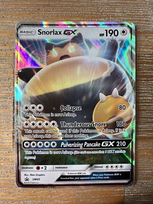 Pokémon TCG Snorlax-GX SM Black Star Promos SM05 Promo HOLO | eBay