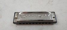 Vintage Hohner Stainless Steel  Plastic Pocket Pal Harmonica