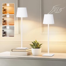 Cordless Lamp Rechargeable Table Lamp LED Dimmable Lamp Night Light Decor White