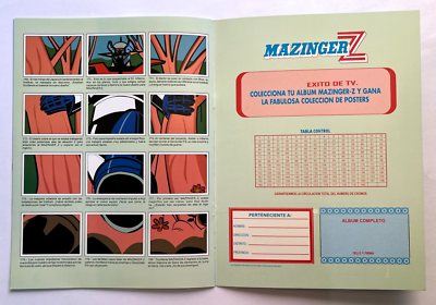 ALBUM MAZINGER Z Reedition Full Set 180/180 Stickers PERU
