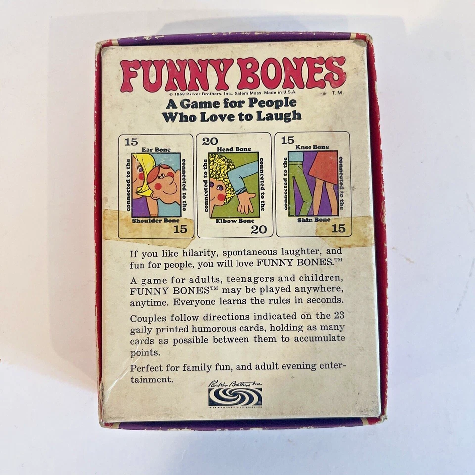 Vintage 1968 Funny Bones Card Game By Parker Brothers Complete  - Image 2 of 4
