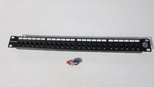 HellermannTyton PP110C5E24 Category 5e Universal 24 Port Patch Panel, 1U, Black
