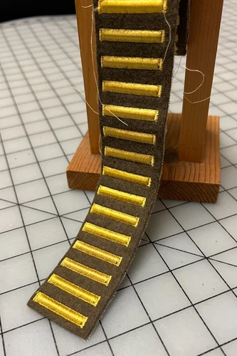 U.S. Army WW2 era "Overseas Stripe" Gold Bar for Class A - Cloth Military Patch