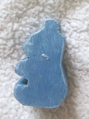 Regaldeko handbemalt Handarbeit aus Holz ~ Teddybär ~ Farbe blau - Bild 3 von 3