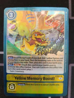 Digimon Card Game Yellow Memory Boost! P-037 Promo