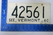 1960 60 VERMONT VT LICENSE PLATE TAG #42561