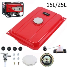 7/5 Gallon Universal Generator Gas Tank Fuel Filter Cap Gauge Petcock Red