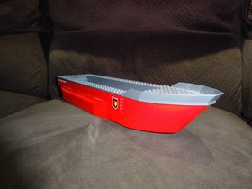 LEGO BOAT HULL LOT city fire 7207 ship bow base-only 16inch red 51 x12x6