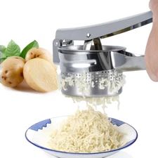 Manual Potato Masher Ricer Stainless Steel Potatoes Vegetable Mash Press Tool