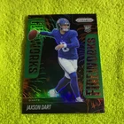 2025 Panini Prizm - Fireworks Jaxson Dart #6 Green Prizm (RC)