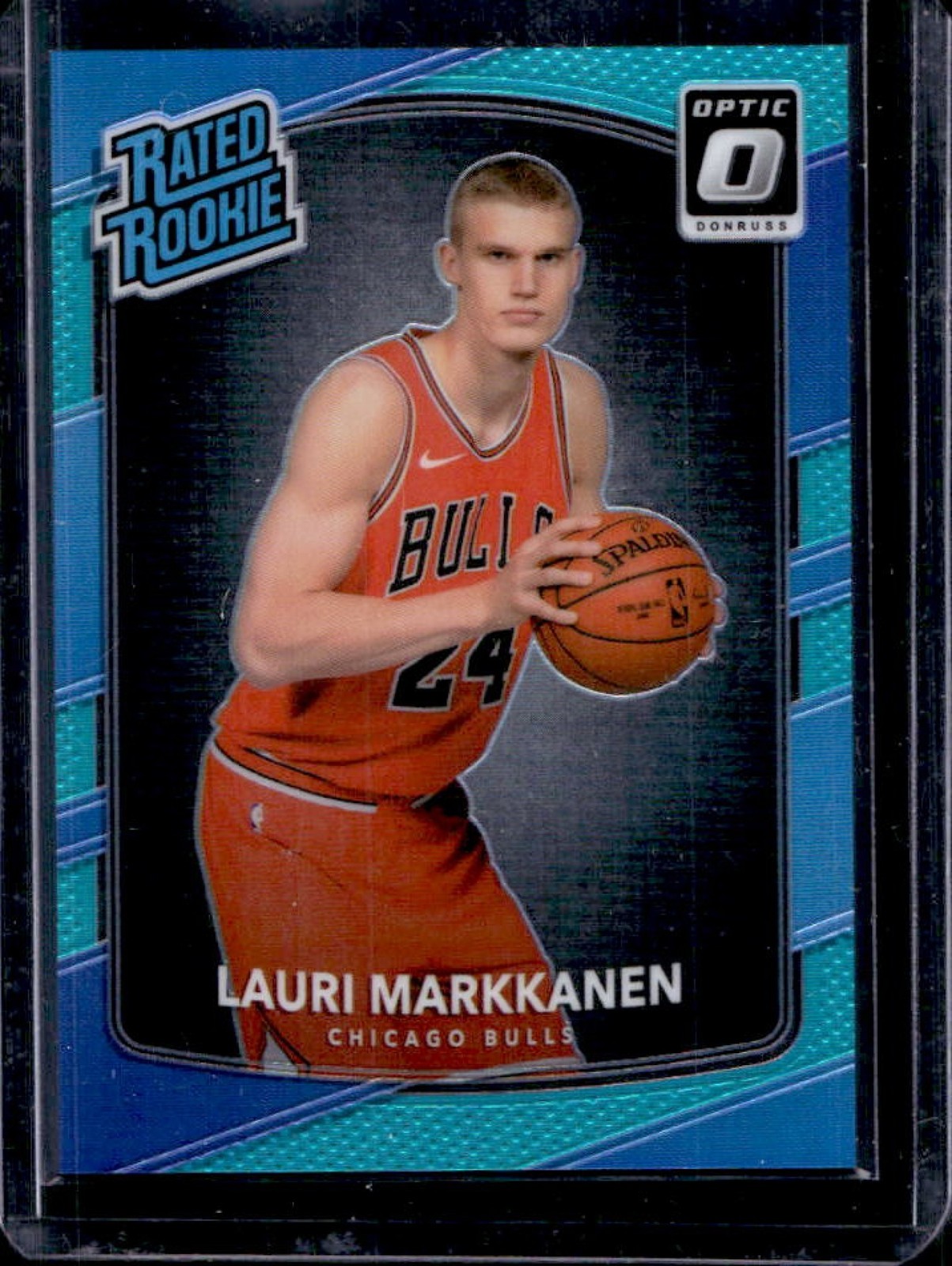 2017-18 Donruss Optic Lauri Markkanen Aqua Rookie RC #5/25 Bulls