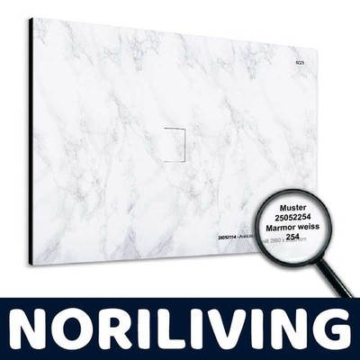 Duschrückwand Alu Muster Fugenlos Fliesenersatz Wand Platte Marmor weiss 254