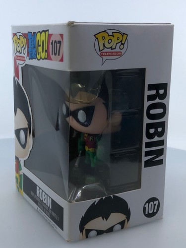 Funko POP! Televisore DC Teen Titans Vai! Figurina Robin #107 in vinile NON COME NUOVA - Foto 3 di 14