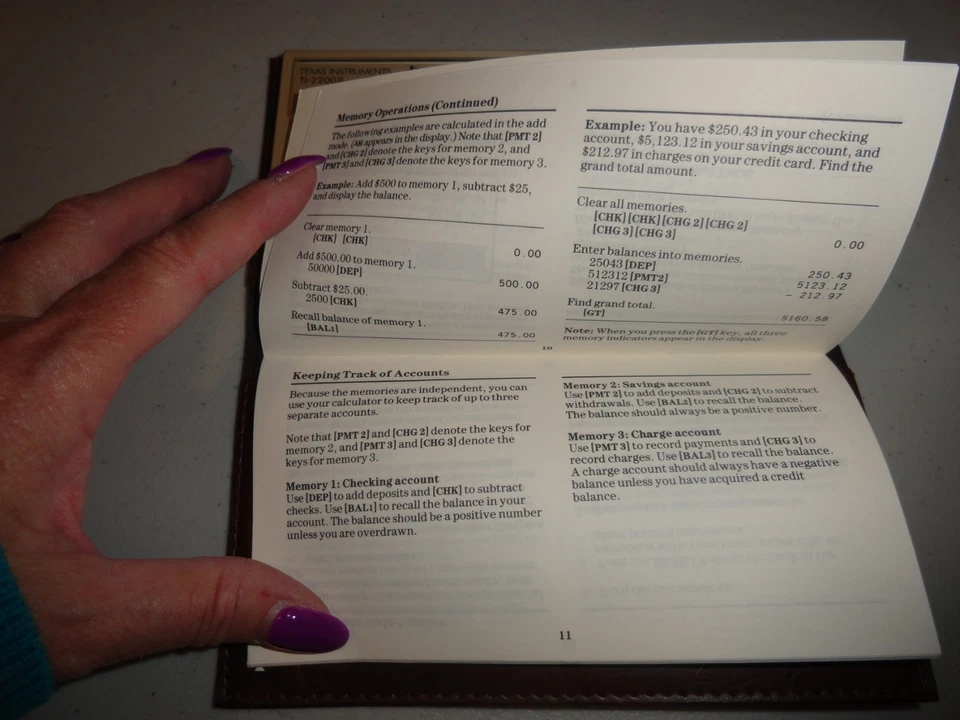 Texas Instruments TI-2200 II Calculator Checkbook Wallet - Image 4 of 4