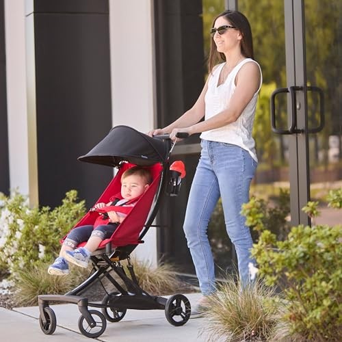 EVOLUR ROAMER ULTRA LIGHT UMBRELLA STROLLER - RED/BLACK