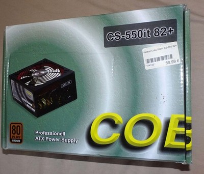 ATX Netzteil 550W COBA CS-550it 82+ NEU in OVP (NP 59,99 Euro) Power Supply 80 P
