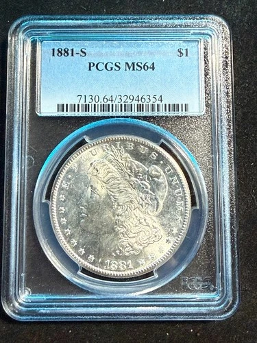 1881 S MORGAN DOLLAR PCGS MS64 354