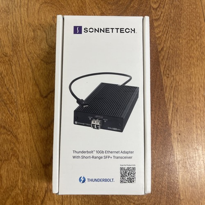 #ad Sonnettech Thunderbolt 10Gb Ethernet Adapter with Short Range SFP Transceiver $118.88