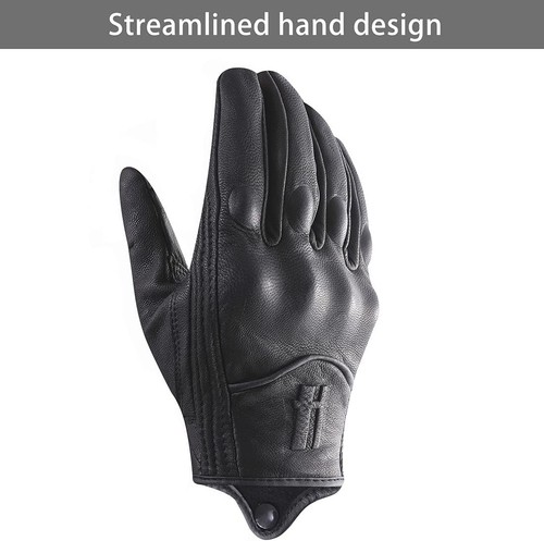 Guanti Da Moto Touchscreen Da Uomo in Pelle Di Capra GM028E taglia L - Foto 4 di 6