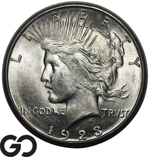 1923-S Peace Dollar, Typically Struck Lustrous Gem BU++